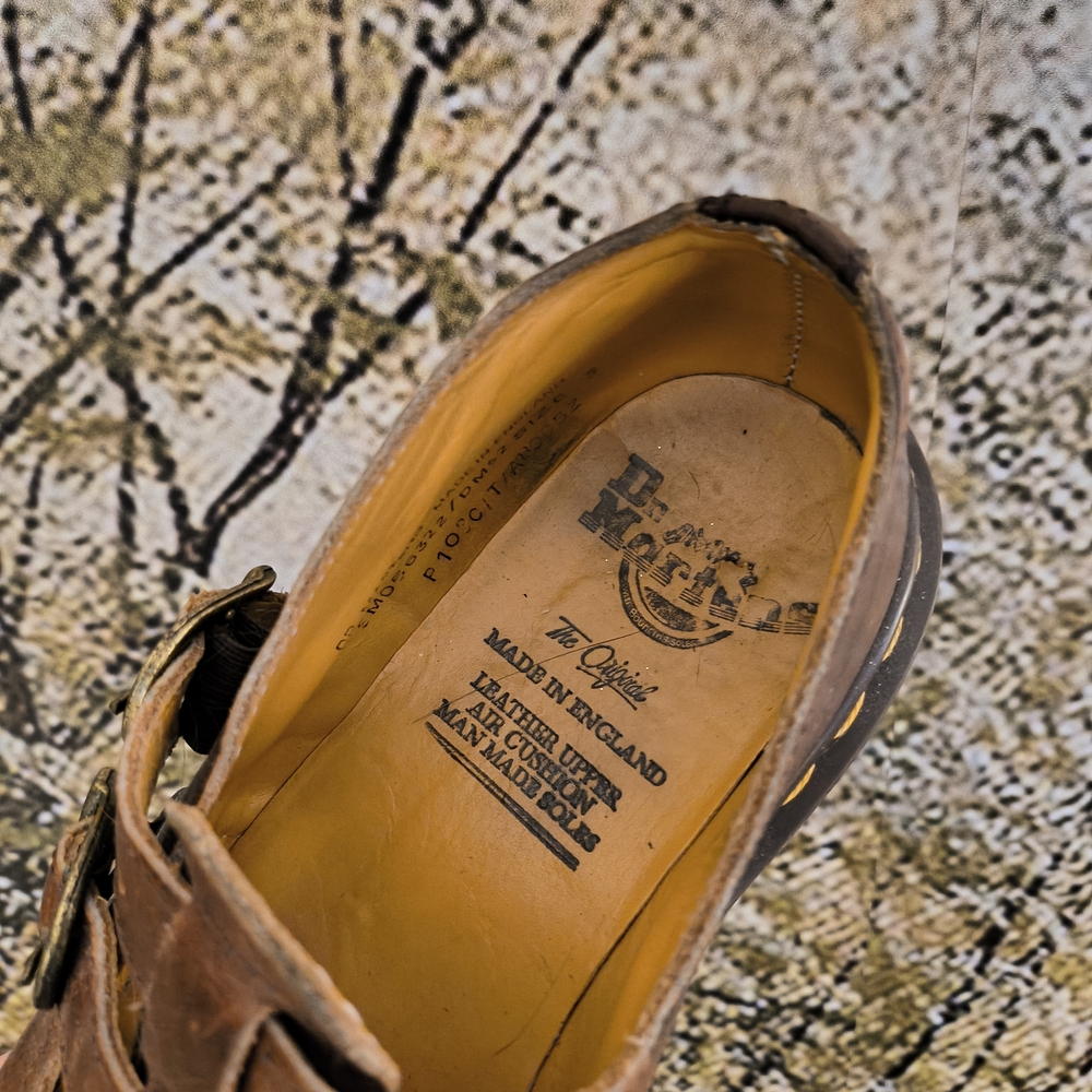 VTG 90's Doc Dr. Martens Made In England Double Strap Mary Janes US 7-7.5 - Picture 6 of 10